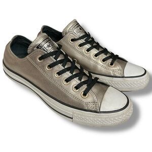 Converse All Star Low Top Metallic Gold Sneakers Women’s Size 7 Men’s Size 5